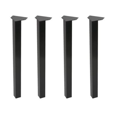 Stalen meubelpoot zwart vierkant 5 bij 5 cm en hoogte 72 cm (5 x 5 cm) - 4 stuks