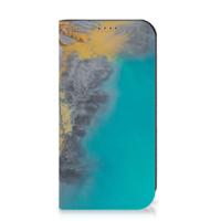iPhone 15 Pro | Standcase | Marble Blue Gold