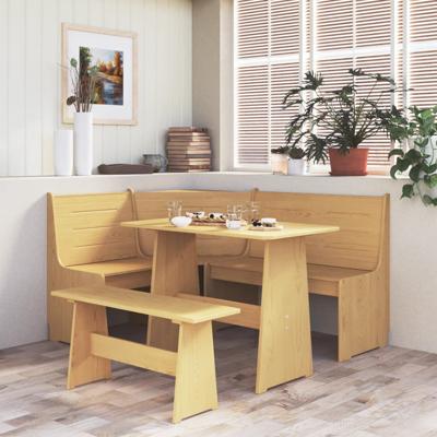 Hoekbank REINE 151 cm massief grenenhout honingbruin