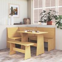Hoekbank REINE 151 cm massief grenenhout honingbruin