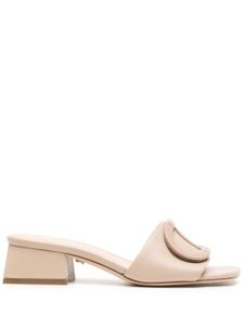 Dee Ocleppo mules Dizzy 35 mm en cuir - Tons neutres