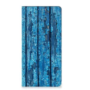 Motorola Moto G72 Book Wallet Case Wood Blue