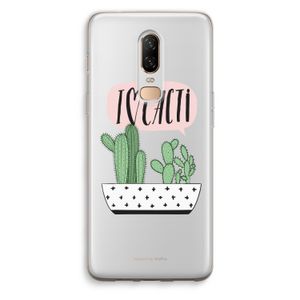 I love cacti: OnePlus 6 Transparant Hoesje