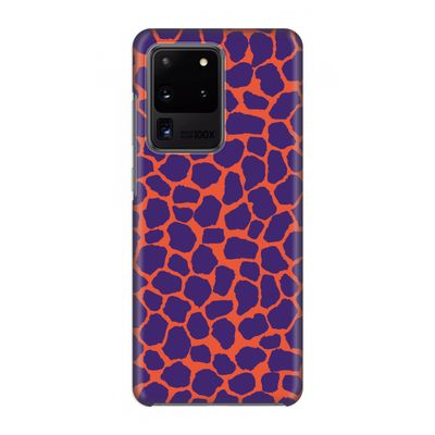 Purple Giraffe: Volledig geprint Samsung Galaxy S20 Ultra Hoesje