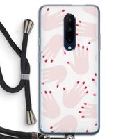 Hands pink: OnePlus 7 Pro Transparant Hoesje met koord