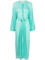 Essentiel Antwerp robe-chemise évasée à taille ceinturée - Vert - thumbnail