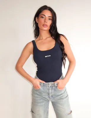 Unique The Label Jill Bodysuit Dames Donkerblauw - Maat S - Kleur: Donkerblauw | Soccerfanshop