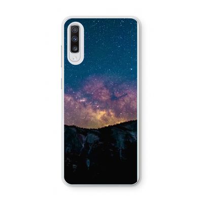 Travel to space: Samsung Galaxy A70 Transparant Hoesje