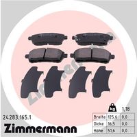 Remblokkenset, schijfrem ZIMMERMANN, u.a. fÃ¼r Ford, Suzuki