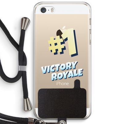 Victory Royale: iPhone 5 / 5S / SE Transparant Hoesje met koord