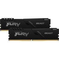 Kingston FURY 32 gb ddr4-3600 (2x 16 gb) kit werkgeheugen (zwart, kf436c18bbk2/32, beast, xmp 2.0)