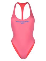 Stella McCartney maillot de bain à logo imprimé - Rose