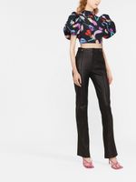 ROTATE BIRGER CHRISTENSEN blouse Dusk crop à fleurs - Noir