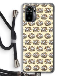 Slapende poes: Xiaomi Redmi Note 10 Pro Transparant Hoesje met koord