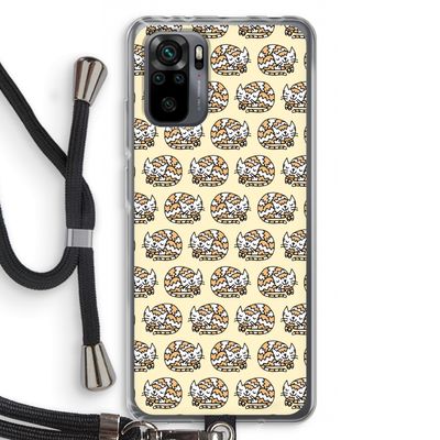 Slapende poes: Xiaomi Redmi Note 10 Pro Transparant Hoesje met koord