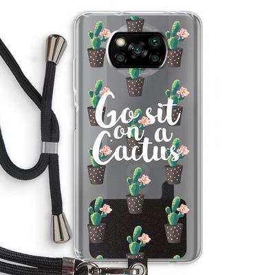 Cactus quote: Xiaomi Poco X3 NFC Transparant Hoesje met koord