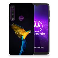 Motorola One Macro | TPU Hoesje | Papegaai