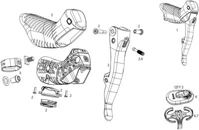 SRAM upgrade kit "force axs e1 / hammerhead karoo". upgrade kit hammerh. force axs brakes fm