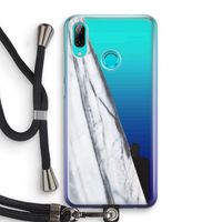 Gestreepte marmer: Huawei P Smart (2019) Transparant Hoesje met koord