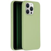 Accezz Liquid Silicone Backcover iPhone 15 Pro Max Telefoonhoesje Groen - thumbnail