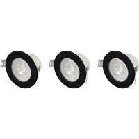 Sygonix SY-6418012 LED-inbouwlamp Set van 3 stuks LED LED 5.5 W Zwart