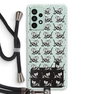 Zwarte poes: Samsung Galaxy A52s 5G Transparant Hoesje met koord