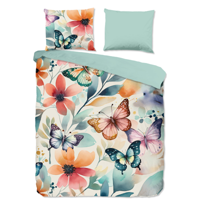 Dekbedovertrek Katoen Vallee Bloemen & Dieren 200x200 Cm Good Morning - Dekbed-Discounter.nl
