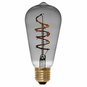 LED lamp Edison dimbaar 120 Lumen 4W E27 Rustika Curved Spiral grijs Segula