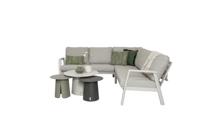 Qopps Okios loungebank 2-2 met 3 Okios koffietafeltjes