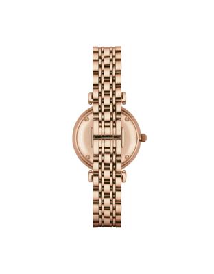 Emporio Emporio Armani dameshorloge met retro parelmoer rosgoud AR1909
