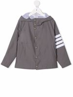 Thom Browne Kids veste à capuche - Gris