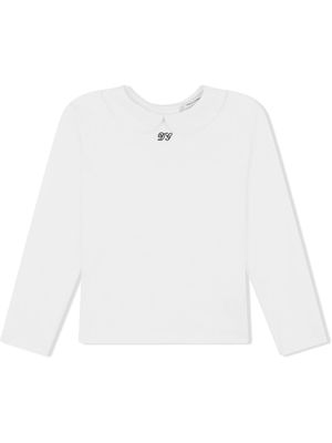 Dolce & Gabbana Kids t-shirt en coton à logo brodé - Blanc
