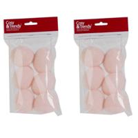 Cosy & Trendy Paaseieren - 24x stuks - roze - 6 cm - kunststof - paasversiering - paasdecoratie