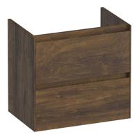 Brauer Inspire - Onderkast Ondiep - 60 cm - met 2 Softclose Lades Greeploos en 1 Sifon Uitsparing - Grove