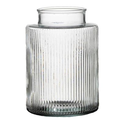 Bloemenvaas Yara - transparant - glas - D13 x H18cm - decoratie