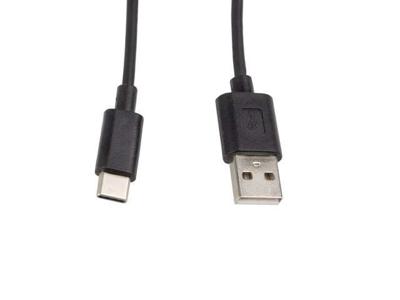 LANBERG KABEL USB 2.0 TYPE-C(M)-AM 1M, ZWART