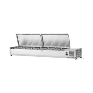 Opzetkoelvitrine - 200 x 39 cm - 9 GN 1/3 containers