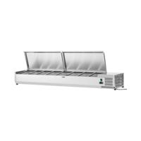 Opzetkoelvitrine - 200 x 39 cm - 9 GN 1/3 containers