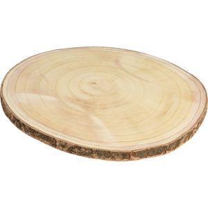 1x stuks houten decoratie boomschors boomschijven D40 cm