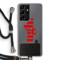 Ugh: Samsung Galaxy S21 Ultra Transparant Hoesje met koord