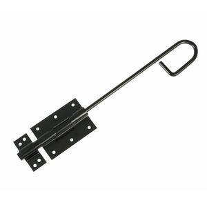 AMIG Verticaal schuifslot/plaatgrendel - staal - 40 x 6cm - zwart - schutting - poort   -