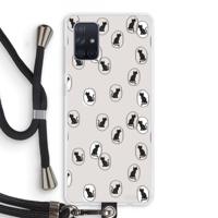 Miauw: Samsung Galaxy A71 Transparant Hoesje met koord