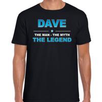 Dave Voornaam cadeau - The man, The myth the legend - zwart - voor heren - verjaardag