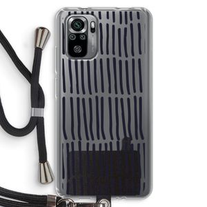 Moroccan stripes: Xiaomi Redmi Note 10S Transparant Hoesje met koord