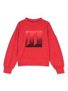 Karl Lagerfeld Kids sweat en coton mélangé à logo imprimé - Rouge