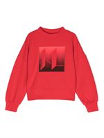 Karl Lagerfeld Kids sweat en coton mélangé à logo imprimé - Rouge