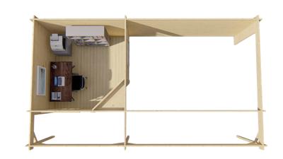 Blokhut - Tuinhuis Annette | 40 mm | vuren grijs geïmpregneerd