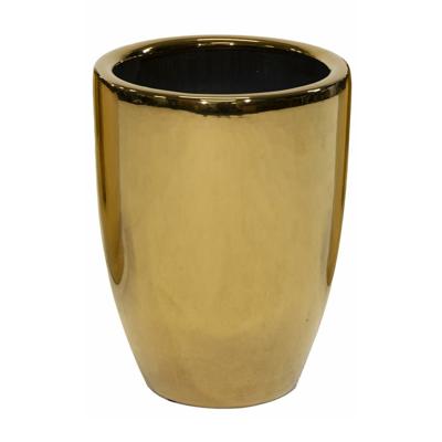 Mega Collections Bloempot Emperor High - rond - goud - D26 x H35 cm - glans