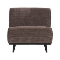 BePureHome Bank 'Statement' 1-zits Element, Rib, kleur Taupe