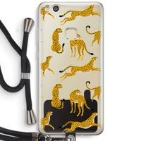 Luipaard: Huawei Ascend P10 Lite Transparant Hoesje met koord